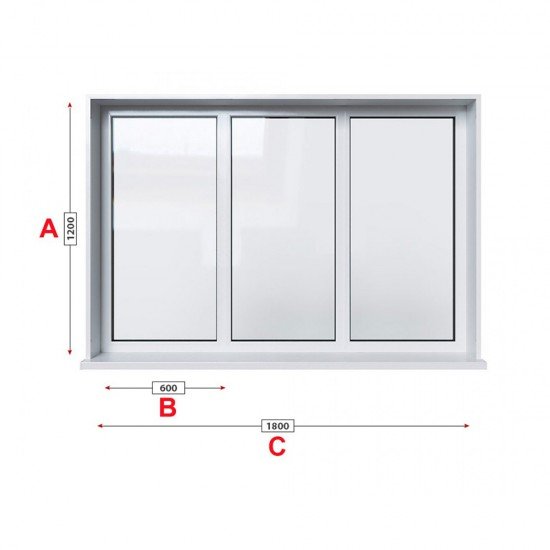 Кухненски прозорец троен Trocal ECONOMY – 70 мм
