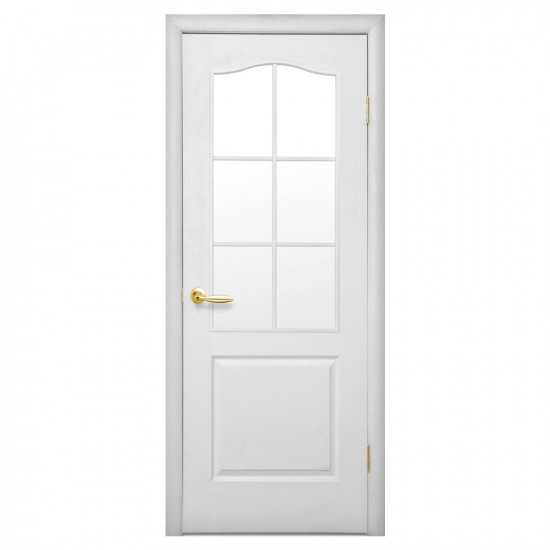 Интериорна врата със стъкло Стил Анатолия – цвят Бял