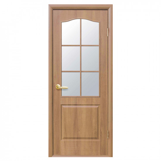 Интериорна врата със стъкло Стил Анатолия – цвят Златен дъб