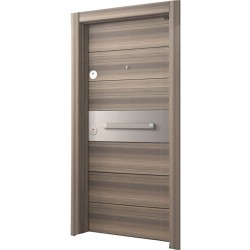 Блиндирана врата Старлайф L 613 Mystic Walnut / Inox