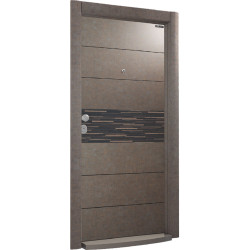 Блиндирана врата Италиански стил L 214 Grey Stone/Black Massive