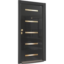Блиндирана врата Италиански стил R 724 HG Black / Gold