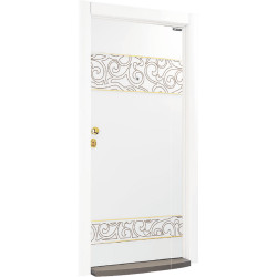 Блиндирана врата Италиански стил R 732 HG White / HG Inox