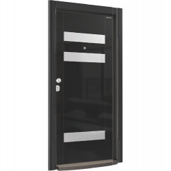 Блиндирана врата Италиански стил R 732 HG Black / HG Inox