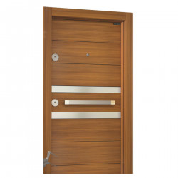 Блиндирана врата Старлайф L 601 ABD Walnut / Inox