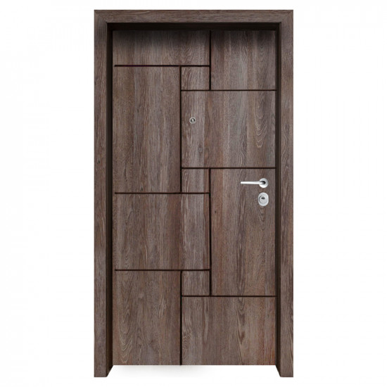 Блиндирана входна врата с фрезовка - вариант 2.4, цвят Kaneto